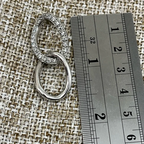 Vintage Sterling Silver Dangle Earrings with Brilliant Sparkle - Picture 14 of 15